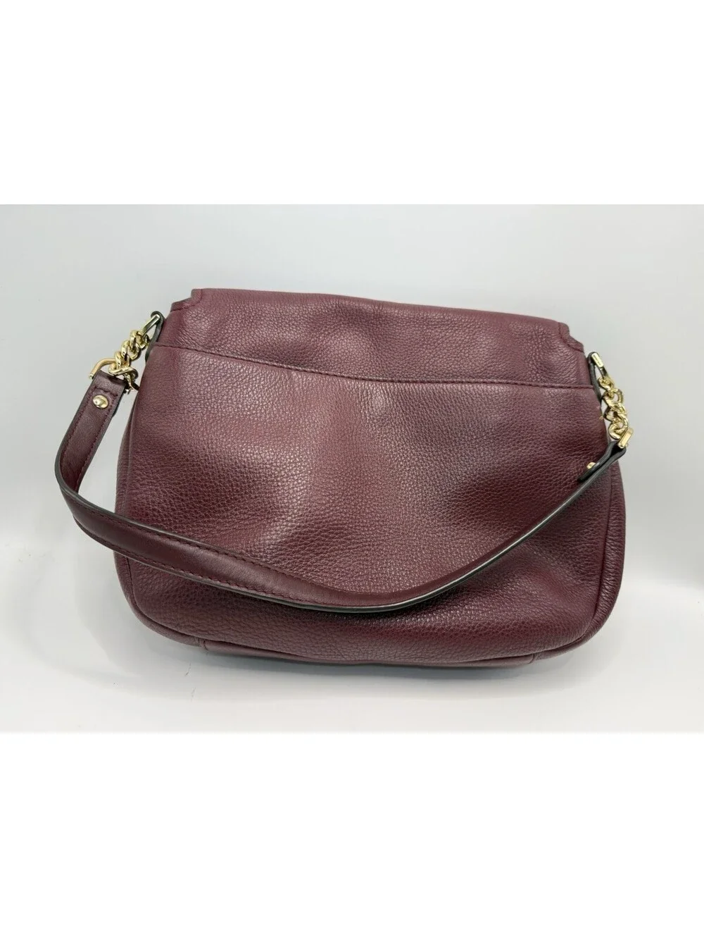 Michael Kors Burgundy Messenger Leather Shoulder Bag